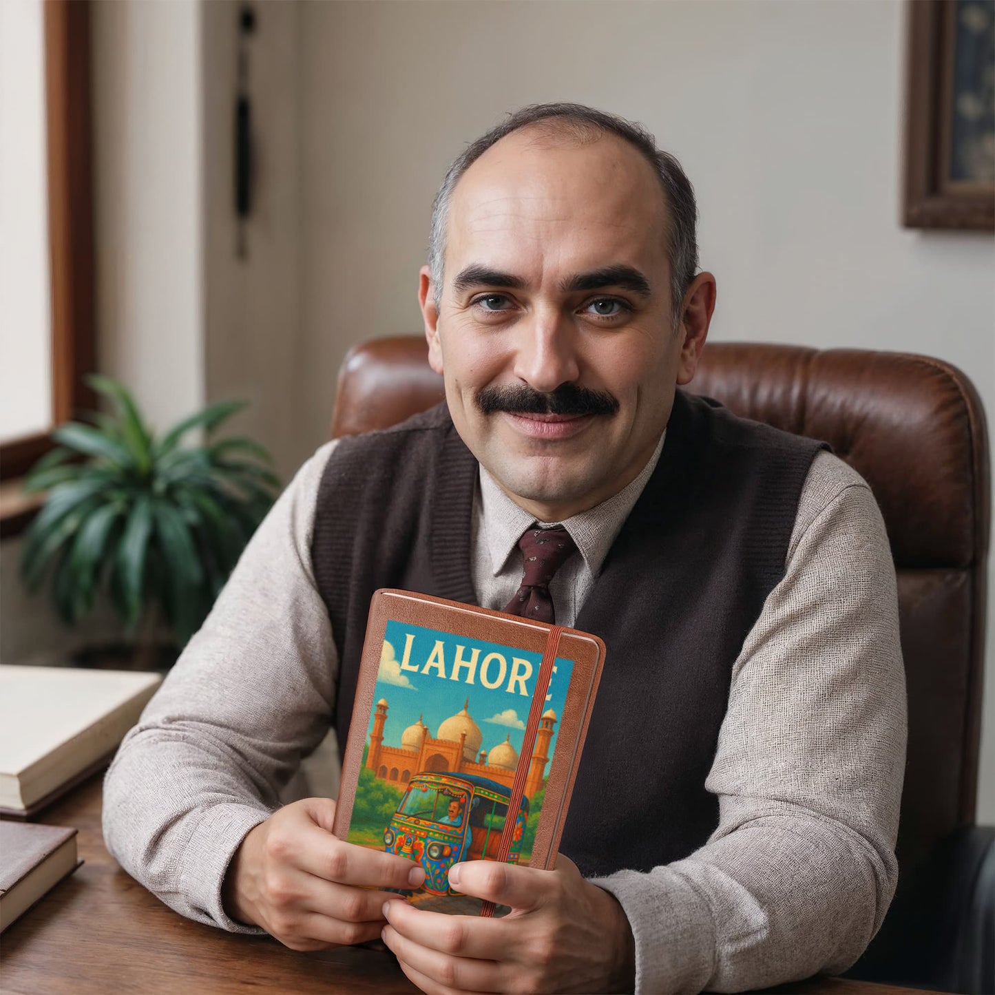 Lahore - Leather Graphic Journal by Iqra Rabbani