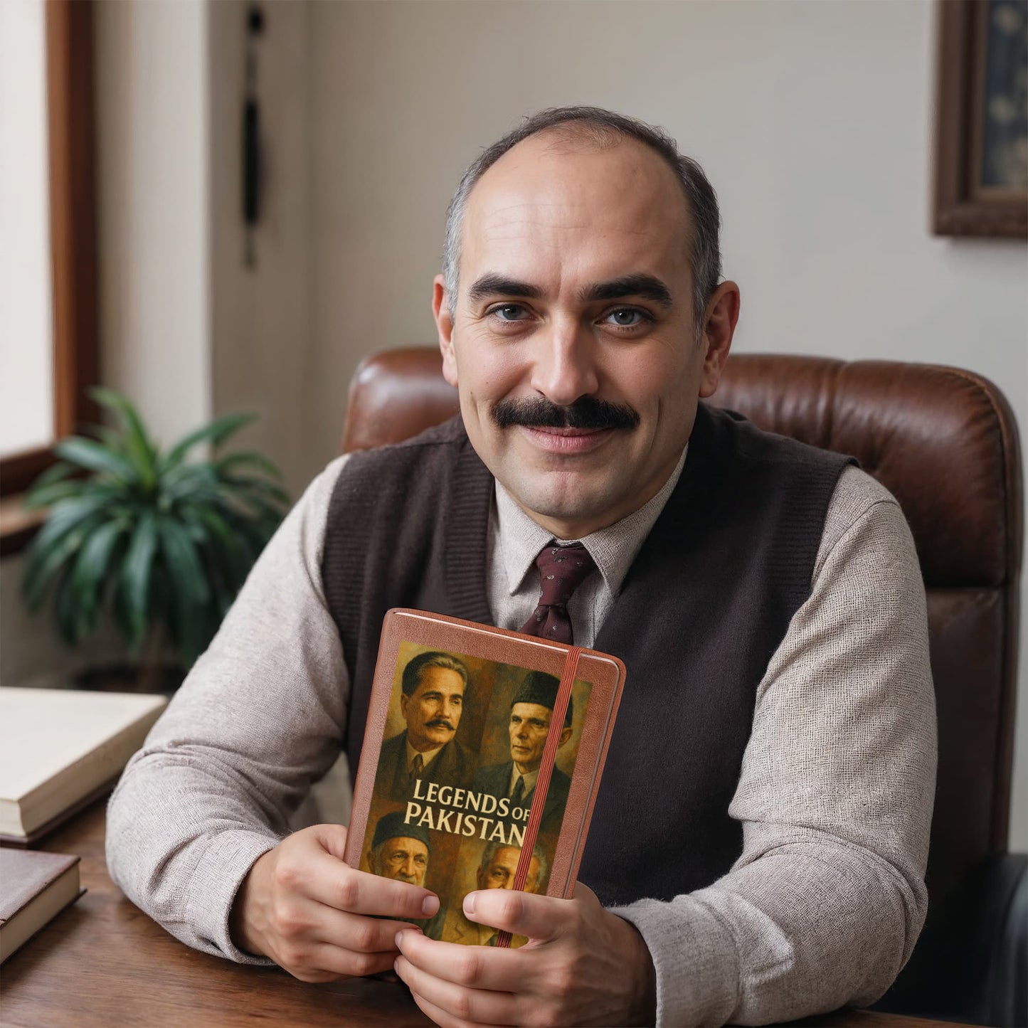 Legends of Pakistan Leather Graphic Journal by Iqra Rabbani