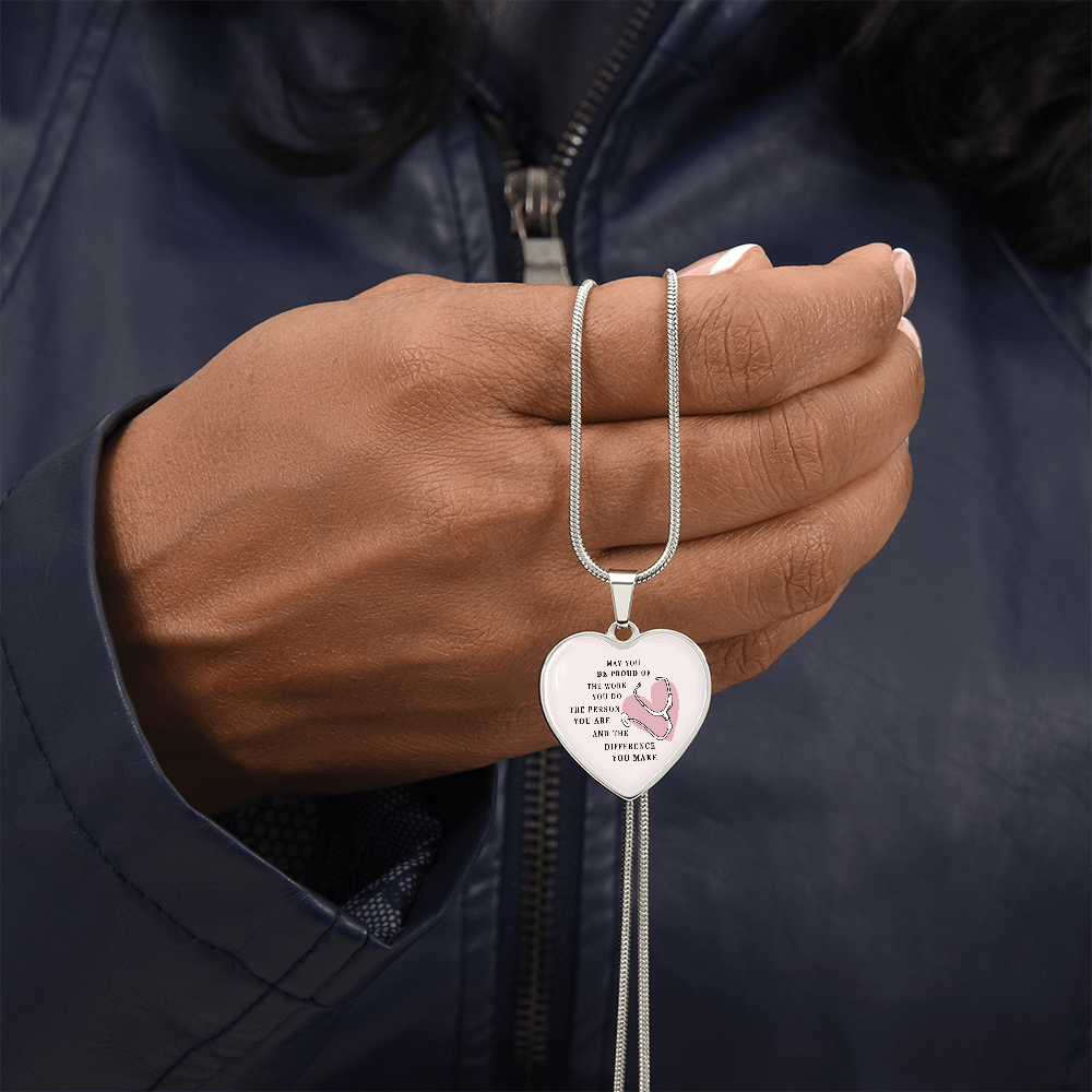 Healthcare Workers Heart Necklace Ladies Gift For Nurses, Doctors, & Other Medical Staff