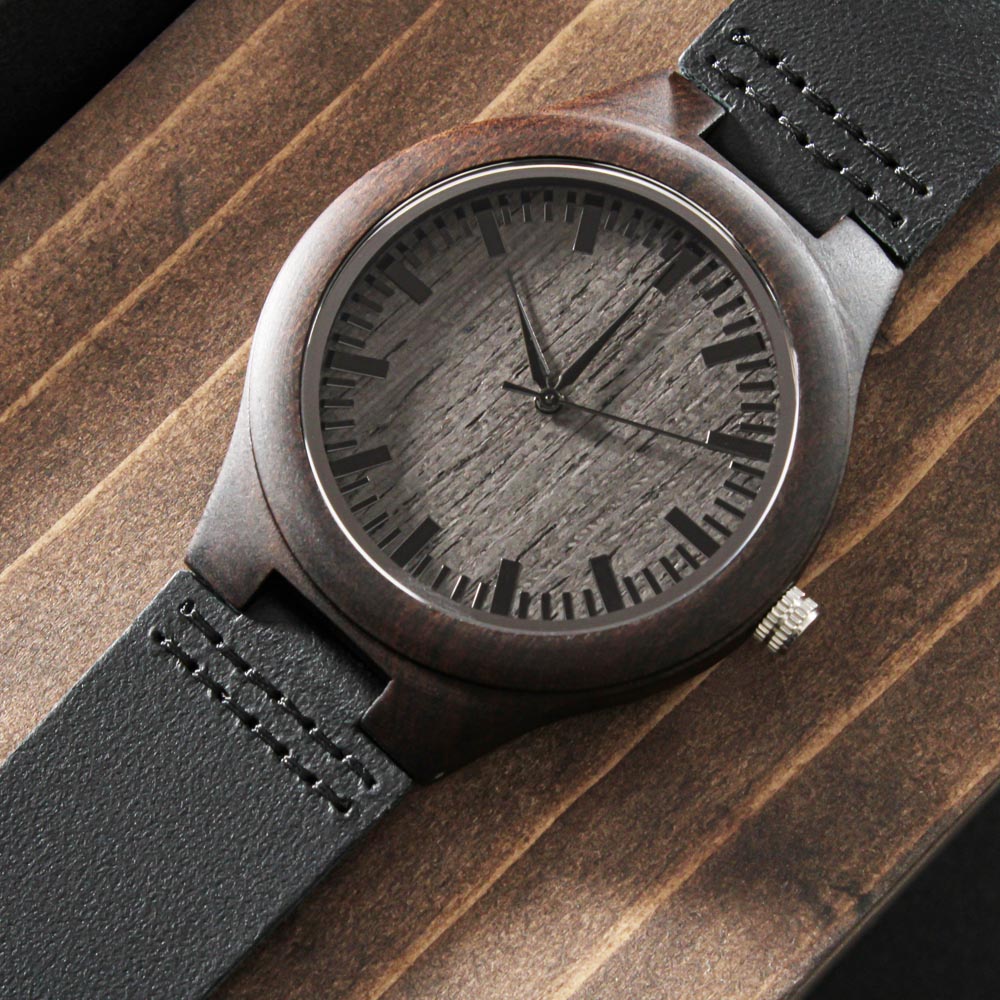 Thank You For Being In My Life Engraved Wooden Watch For Men