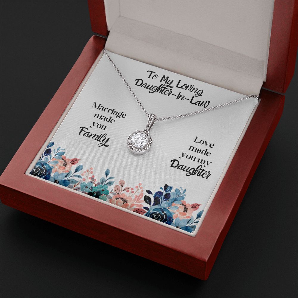 To My Loving Daughter-In-Law 14k White Gold Eternal Hope Necklace Gift For Her