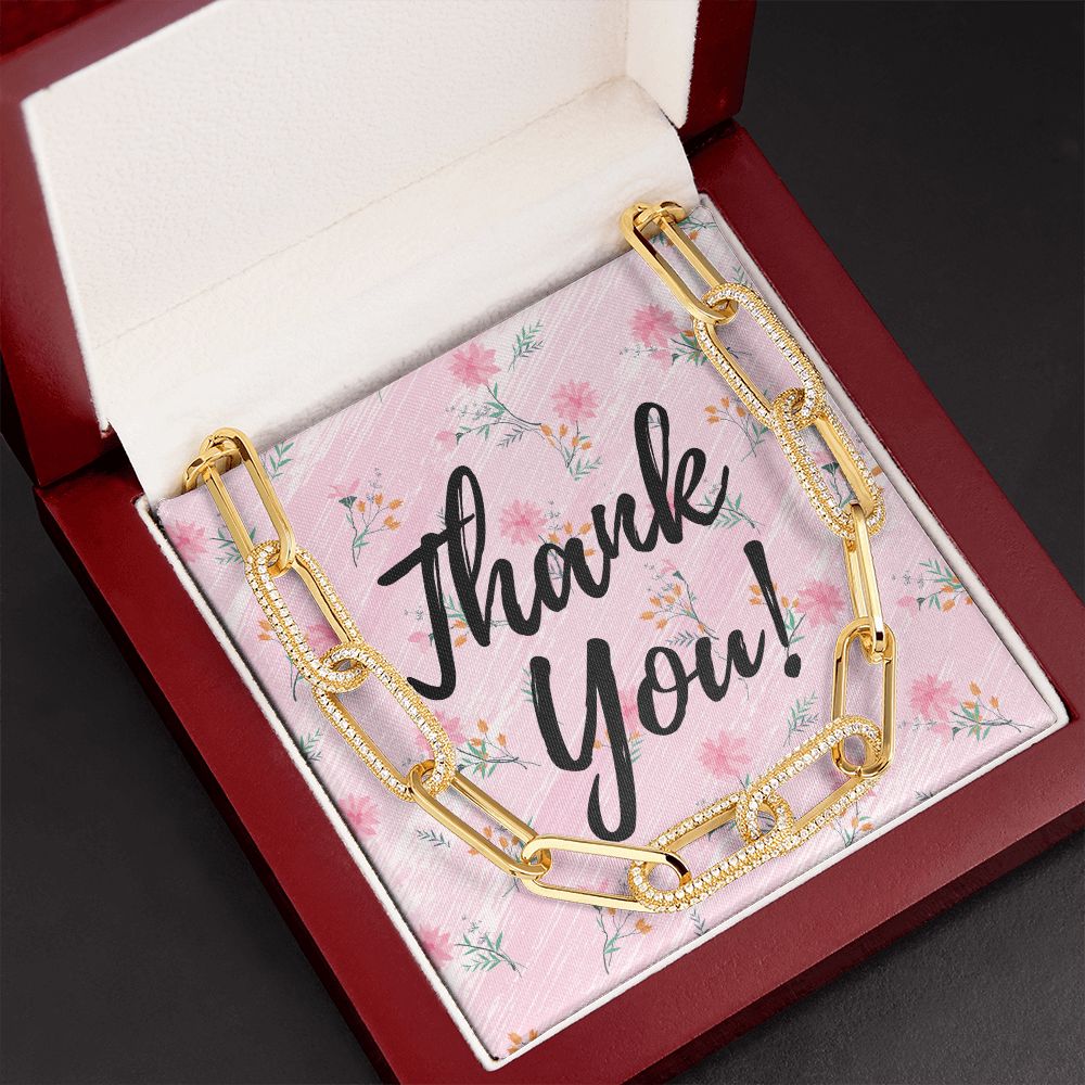 Thank You Forever Linked Necklace Gift For Her