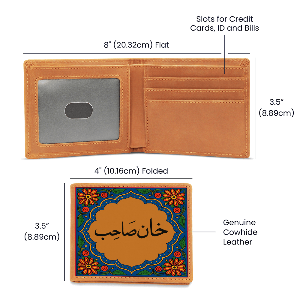 Khan Sahab Pakistani Men Wallet by Iqra Rabbani