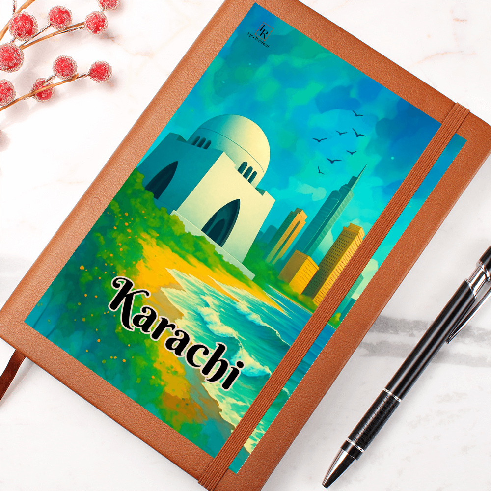 Karachi Leather Graphic Journal by Iqra Rabbani