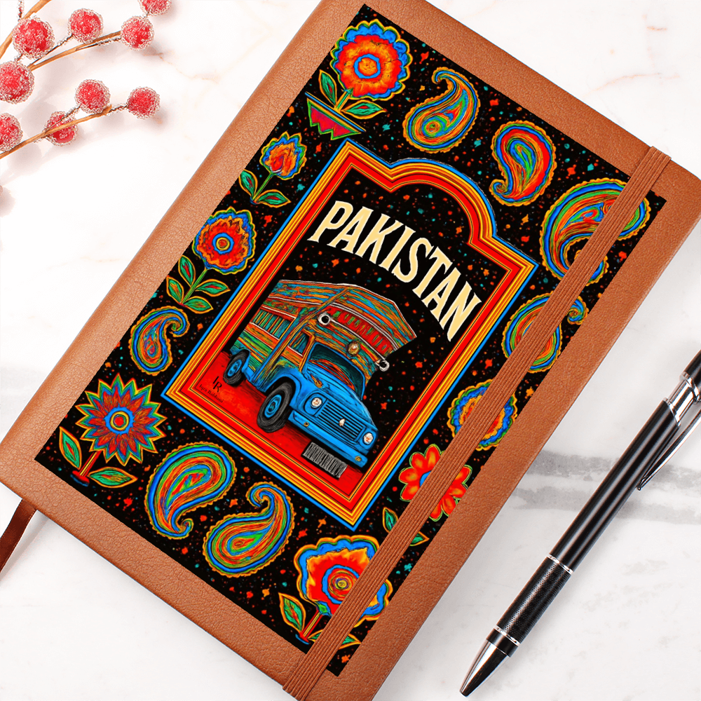 Pakistan - Leather Graphic Journal by Iqra Rabbani