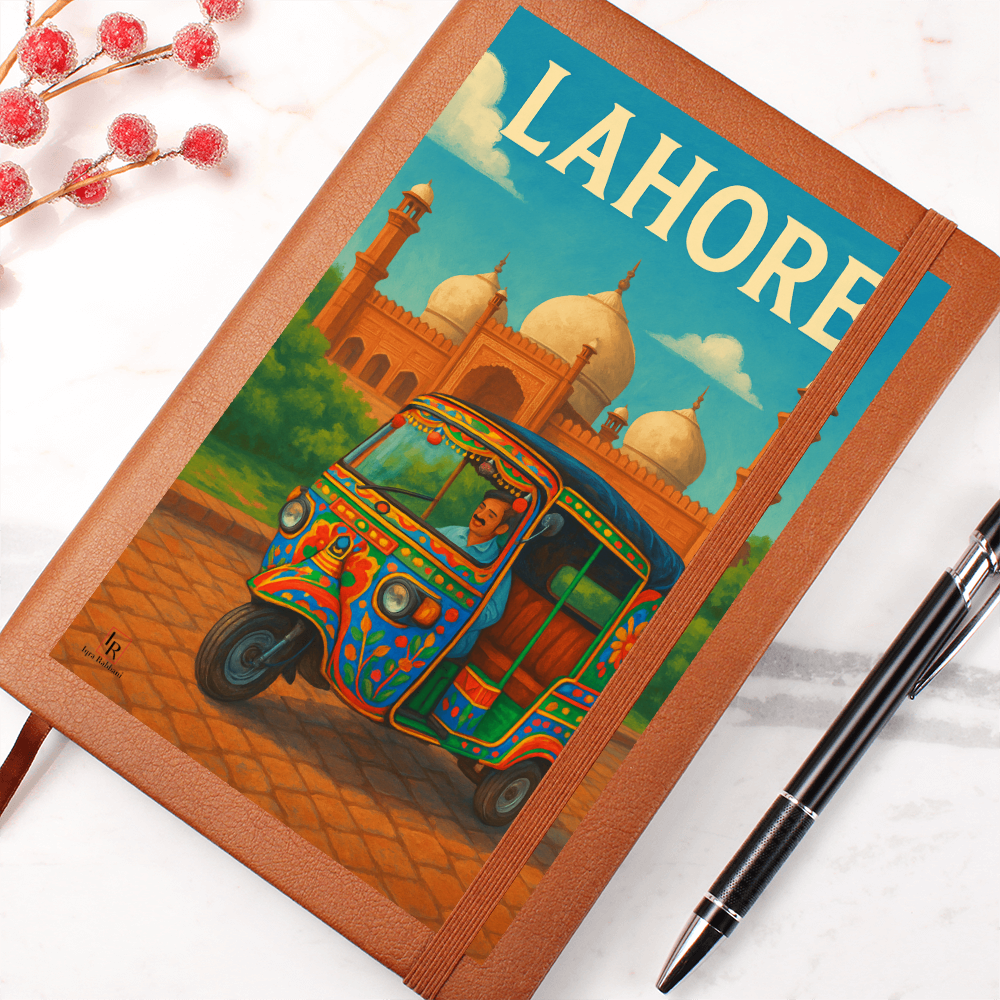 Lahore - Leather Graphic Journal by Iqra Rabbani