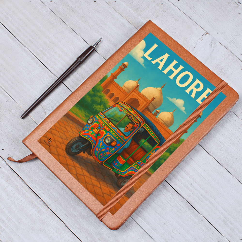 Lahore - Leather Graphic Journal by Iqra Rabbani