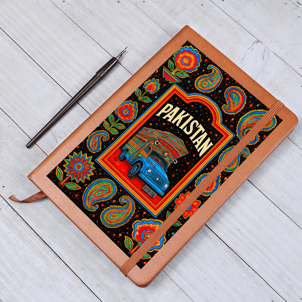 Pakistan - Leather Graphic Journal by Iqra Rabbani