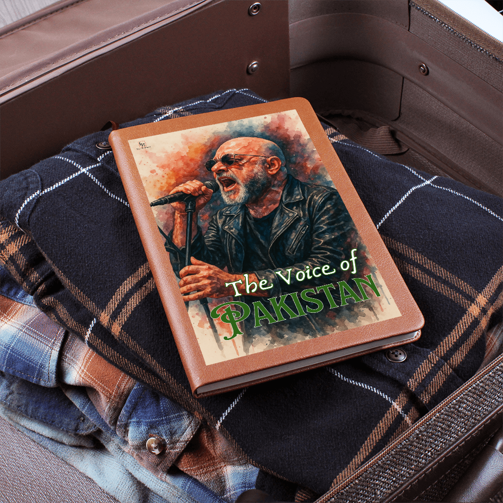 Ali Azmat The Voice of Pakistan Leather Graphic Journal by Iqra Rabbani