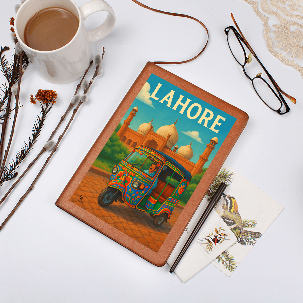 Lahore - Leather Graphic Journal by Iqra Rabbani