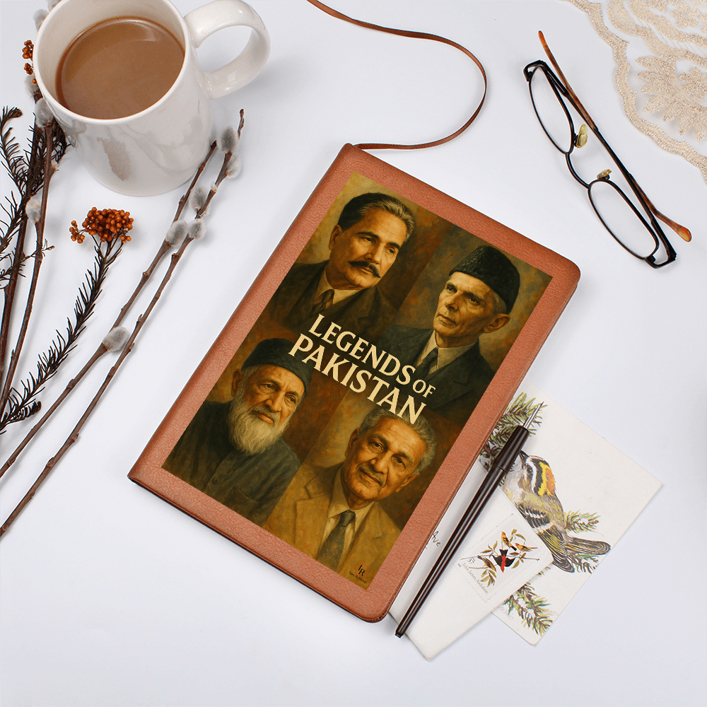 Legends of Pakistan Leather Graphic Journal by Iqra Rabbani