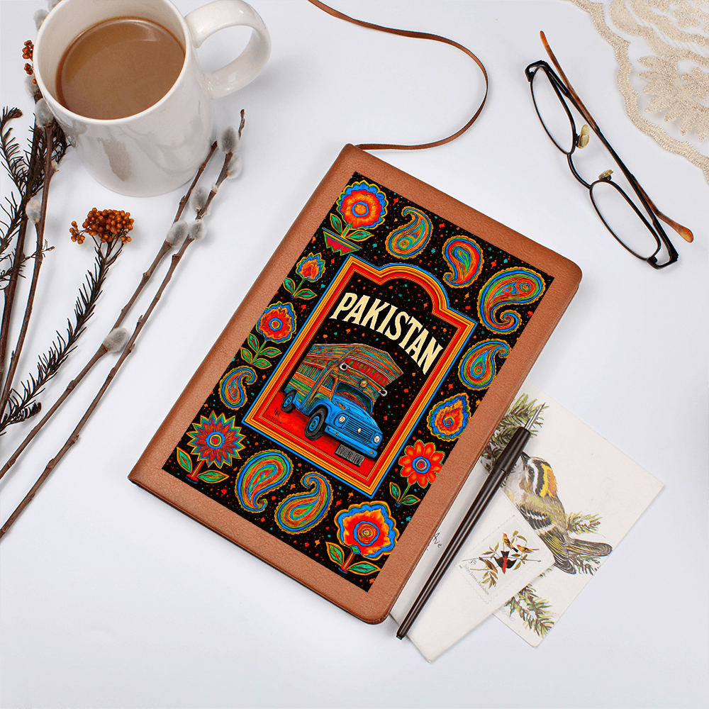Pakistan - Leather Graphic Journal by Iqra Rabbani