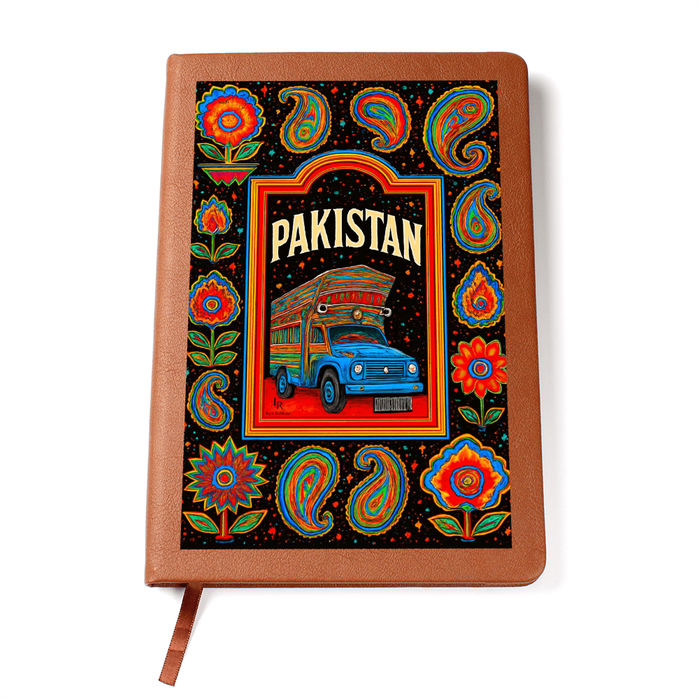 Pakistan - Leather Graphic Journal by Iqra Rabbani