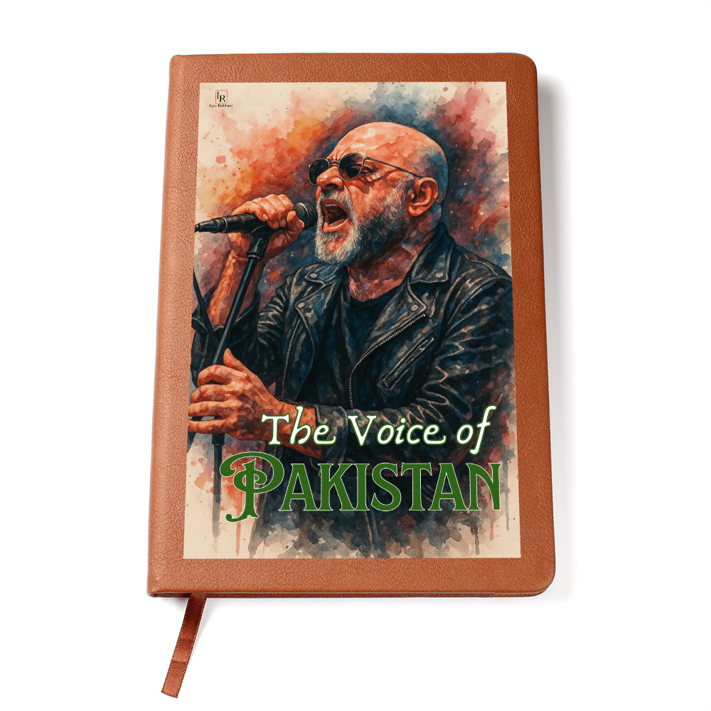 Ali Azmat The Voice of Pakistan Leather Graphic Journal by Iqra Rabbani