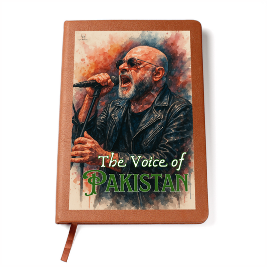Ali Azmat The Voice of Pakistan Leather Graphic Journal by Iqra Rabbani
