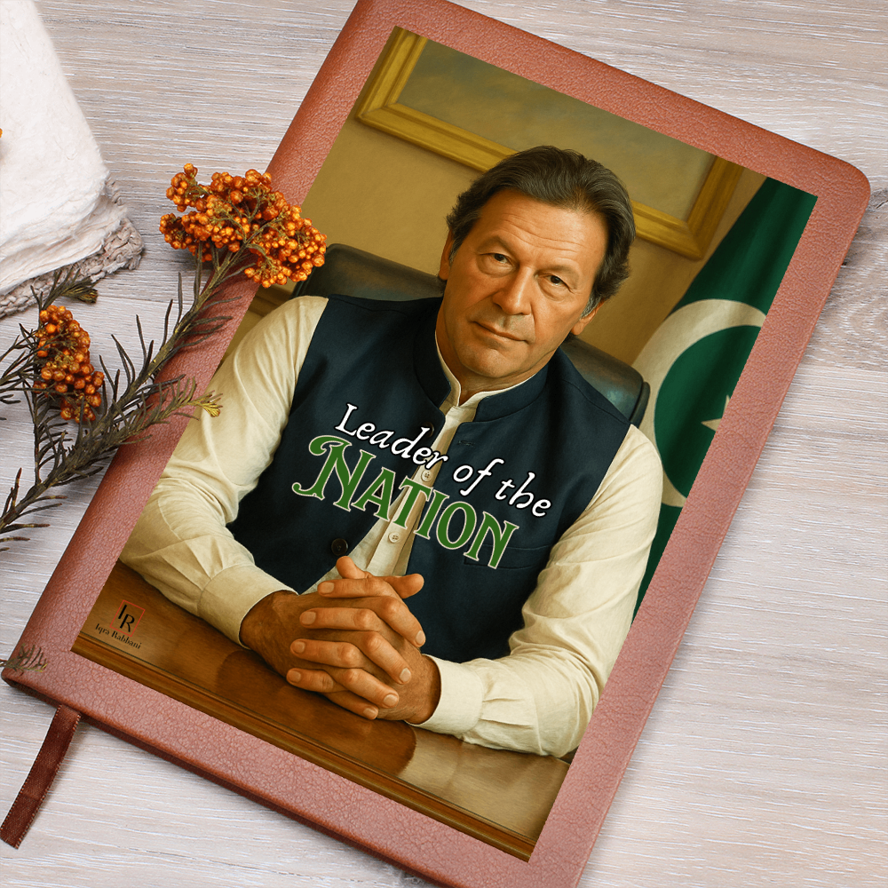 Imran Khan Leather Graphic Journal by Iqra Rabbani