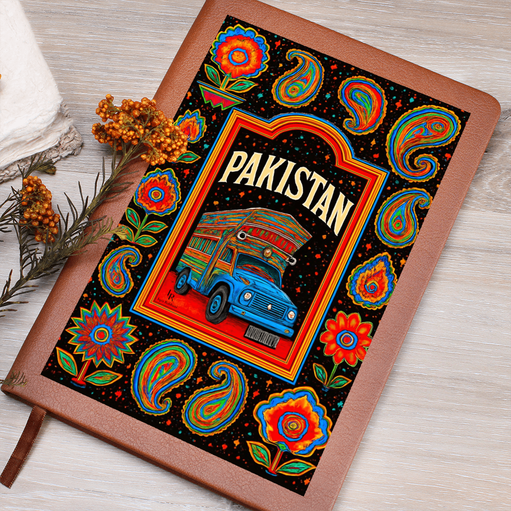 Pakistan - Leather Graphic Journal by Iqra Rabbani