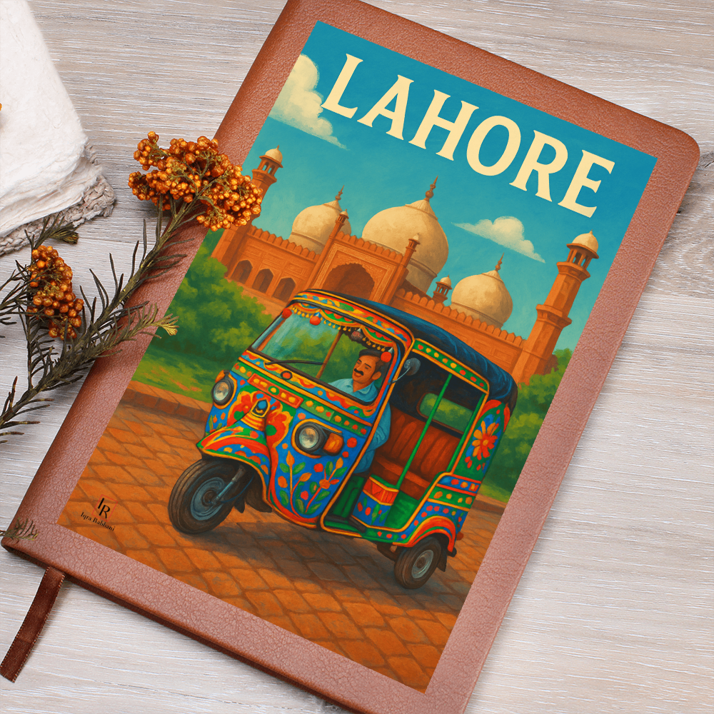 Lahore - Leather Graphic Journal by Iqra Rabbani