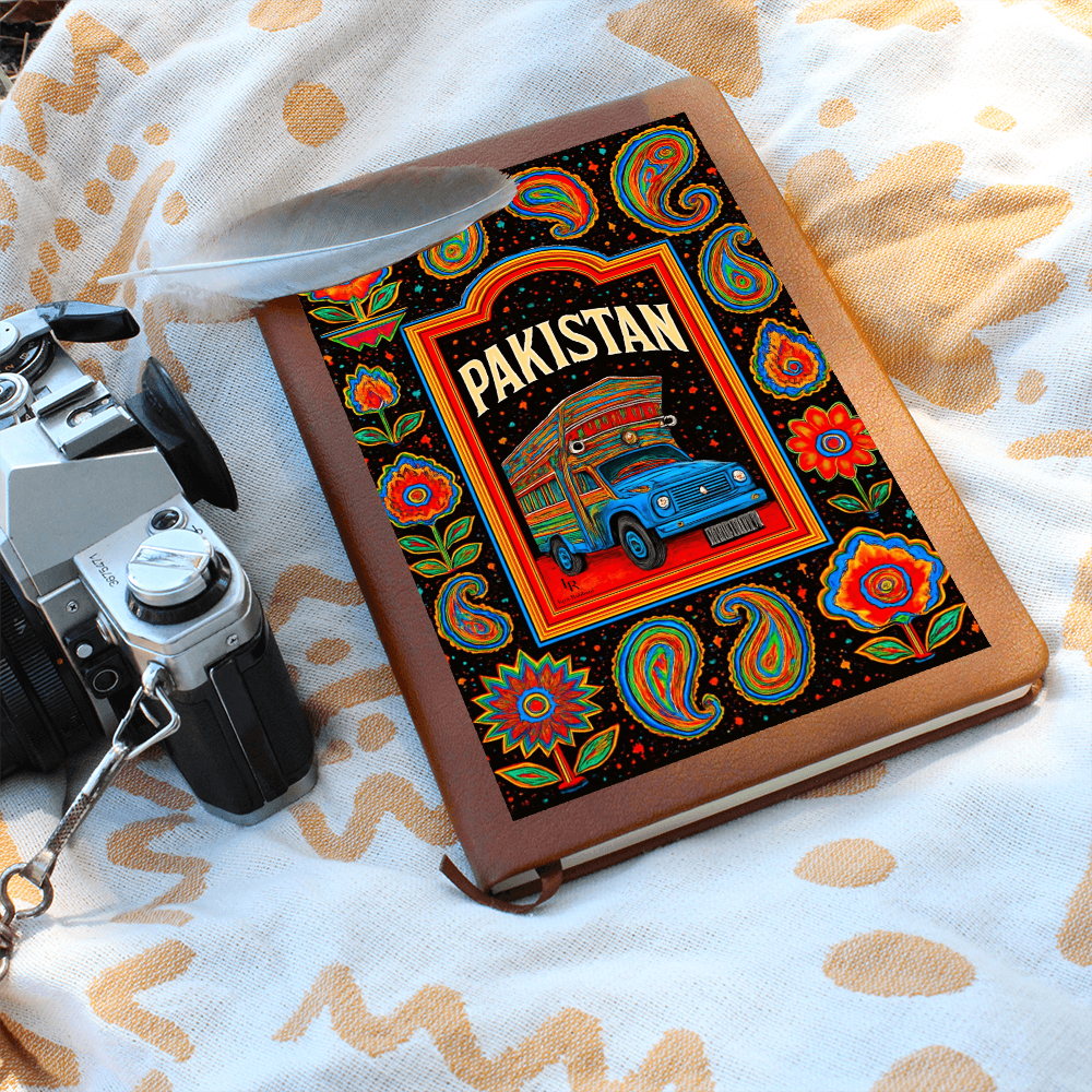 Pakistan - Leather Graphic Journal by Iqra Rabbani