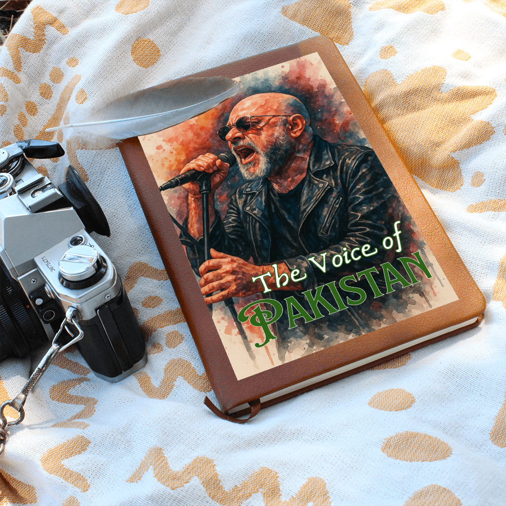 Ali Azmat The Voice of Pakistan Leather Graphic Journal by Iqra Rabbani