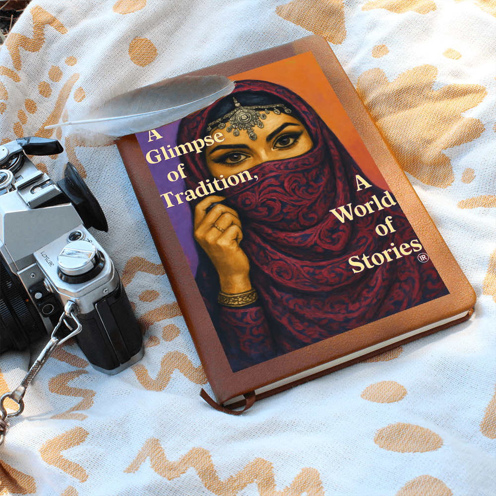 Traditional Arabic Style Graphic Leather Journal by Iqra Rabbani