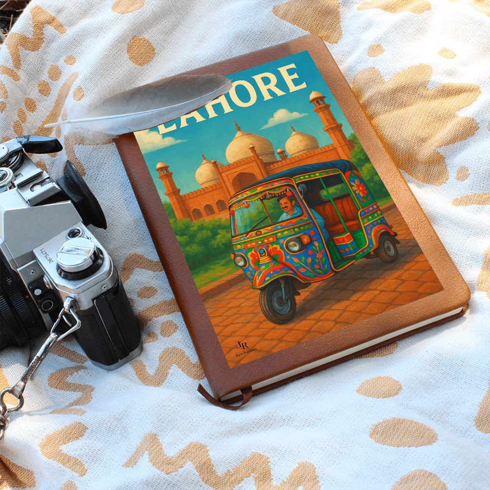 Lahore - Leather Graphic Journal by Iqra Rabbani