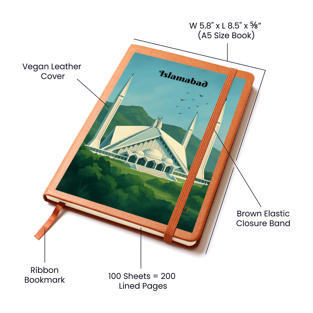 Islamabad Leather Graphic Journal by Iqra Rabbani