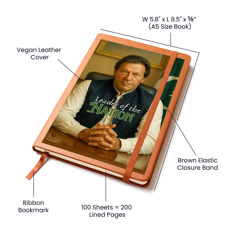 Imran Khan Leather Graphic Journal by Iqra Rabbani