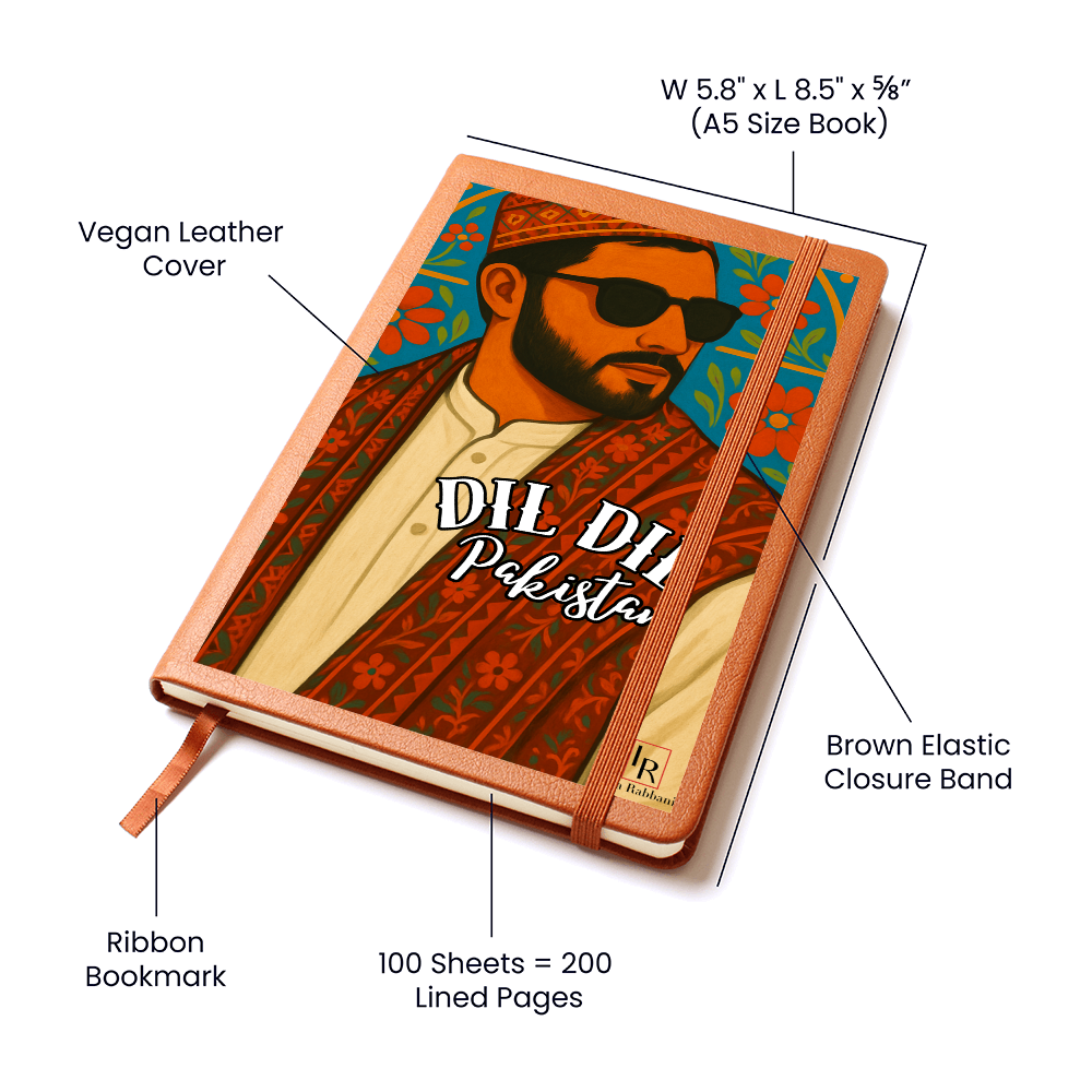 Dil Dil Pakistan Graphic Leather Journal
