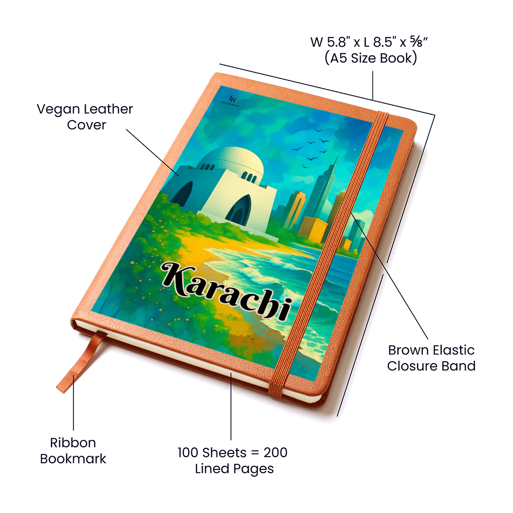 Karachi Leather Graphic Journal by Iqra Rabbani