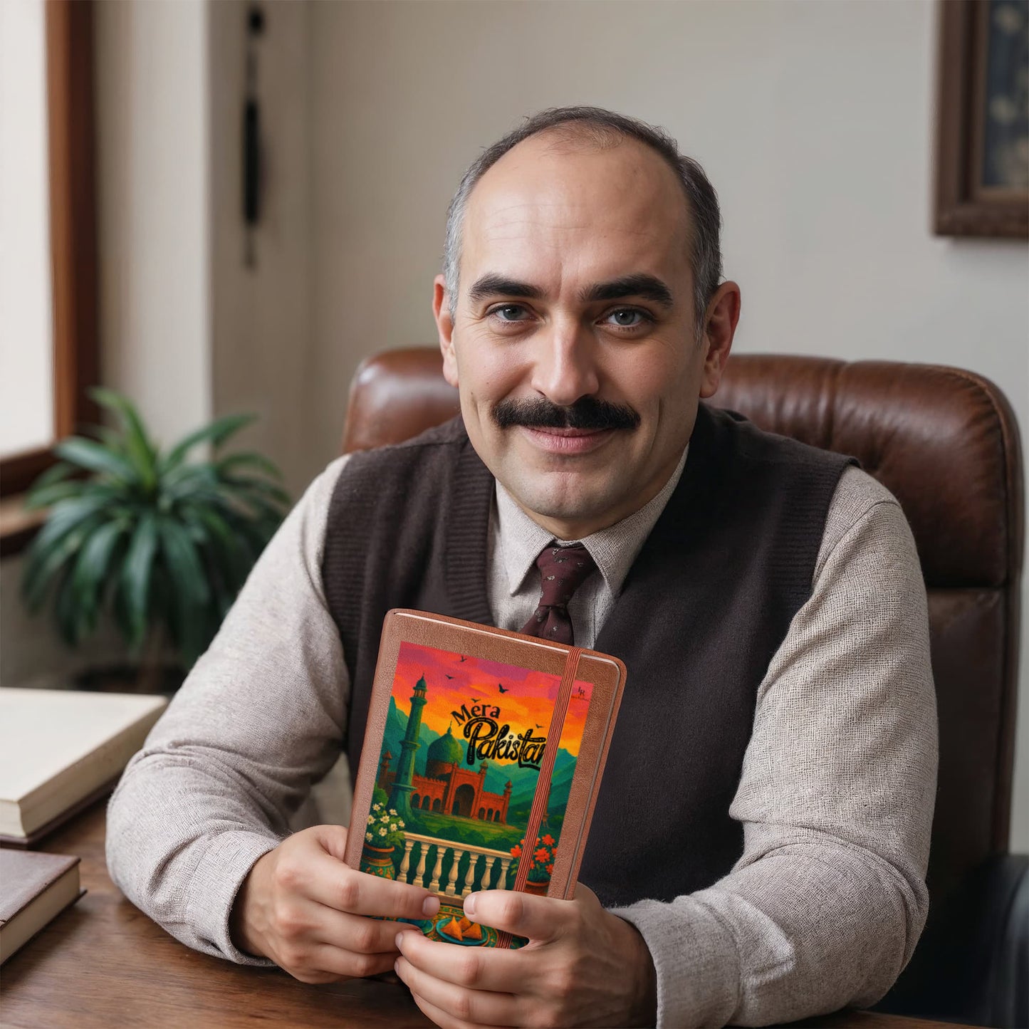 Mera Pakistan Leather Graphic Journal by Iqra Rabbani