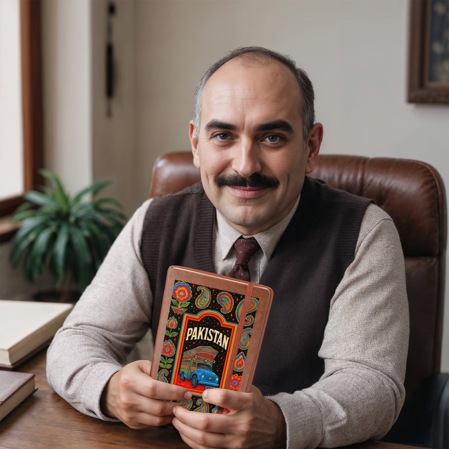 Pakistan - Leather Graphic Journal by Iqra Rabbani