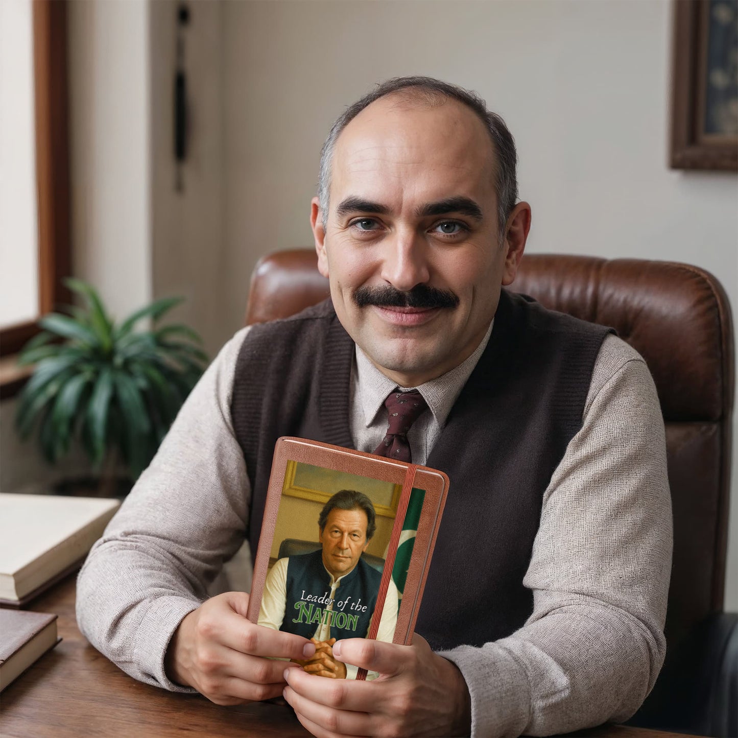 Imran Khan Leather Graphic Journal by Iqra Rabbani