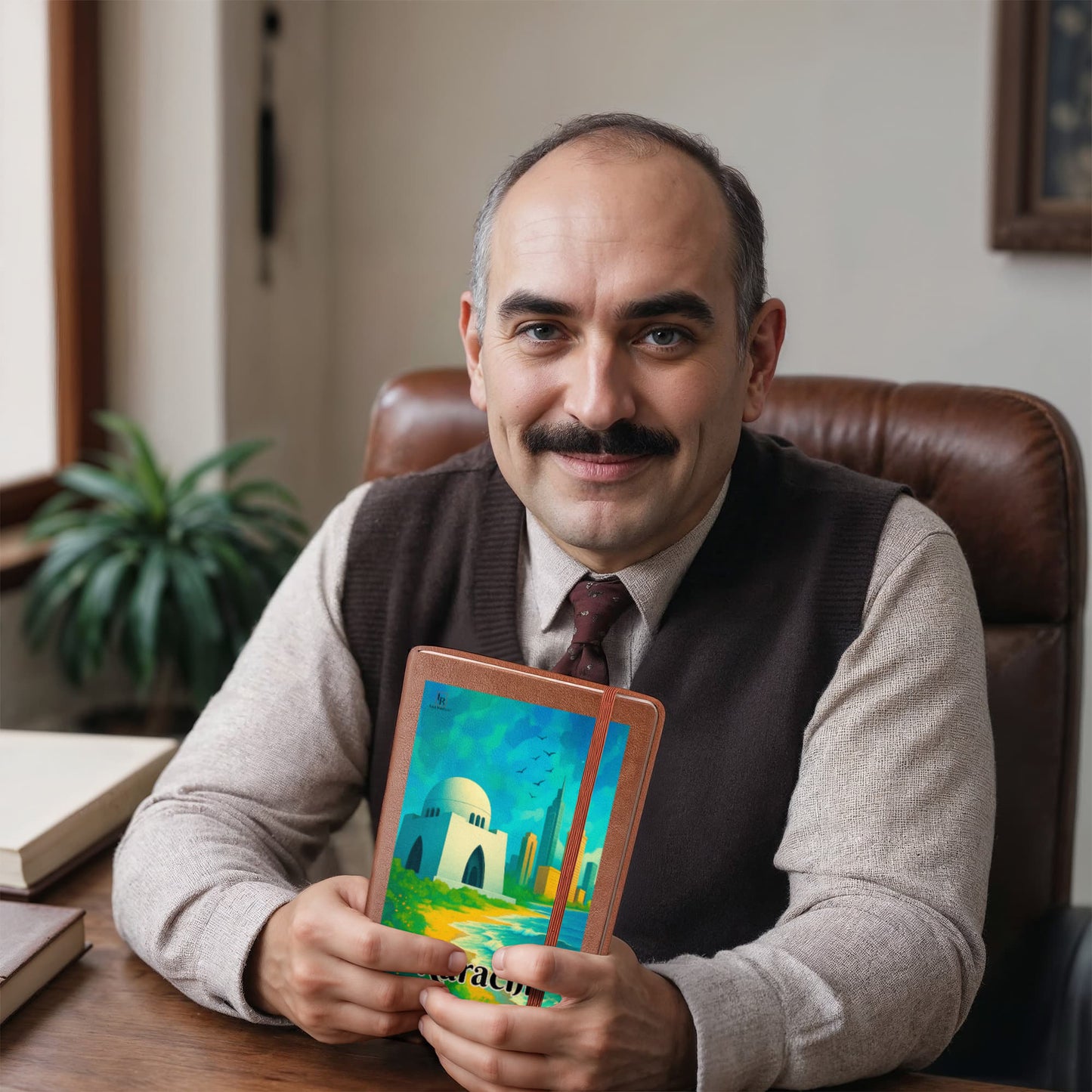 Karachi Leather Graphic Journal by Iqra Rabbani