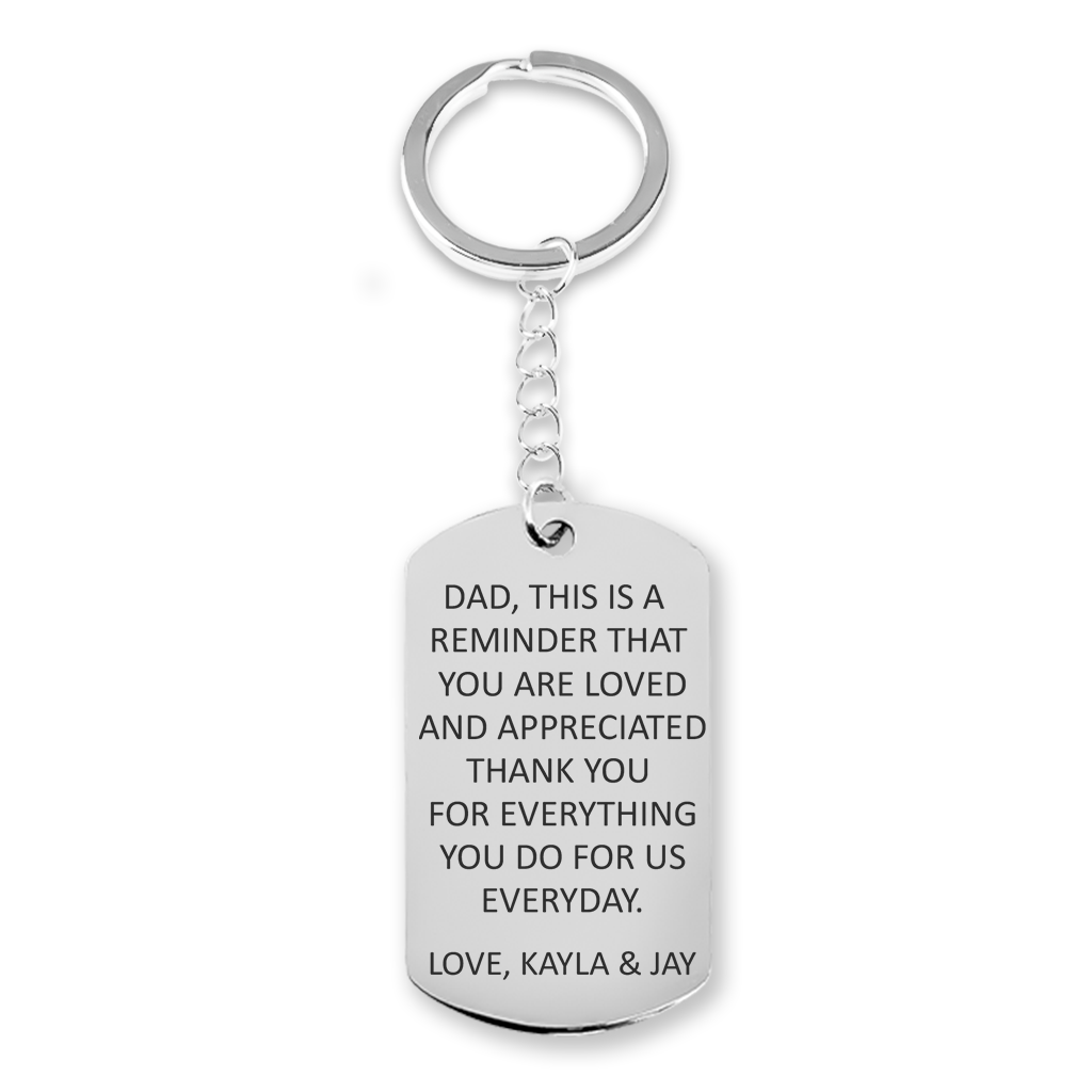 Custom Message Tag Keychain