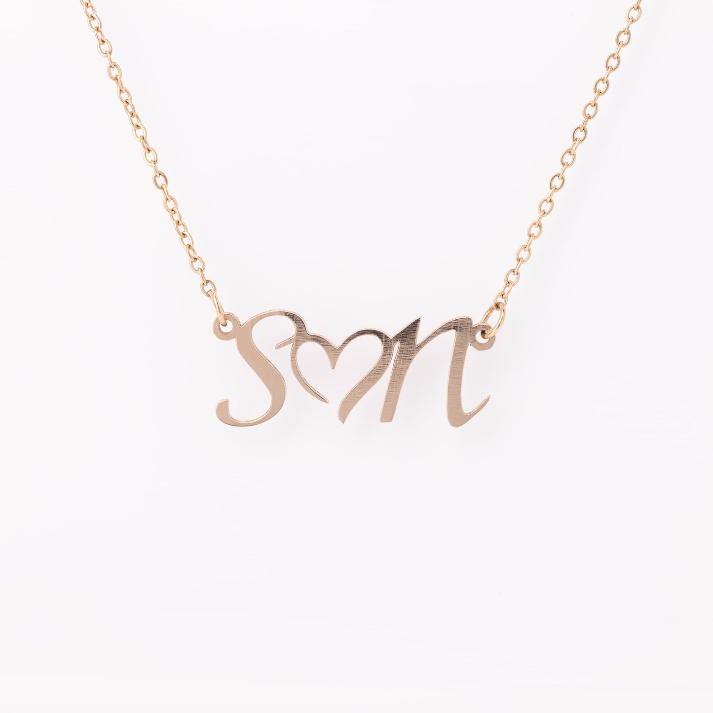 Double Initial Heart Necklace Personalized/Custom Gift for Her