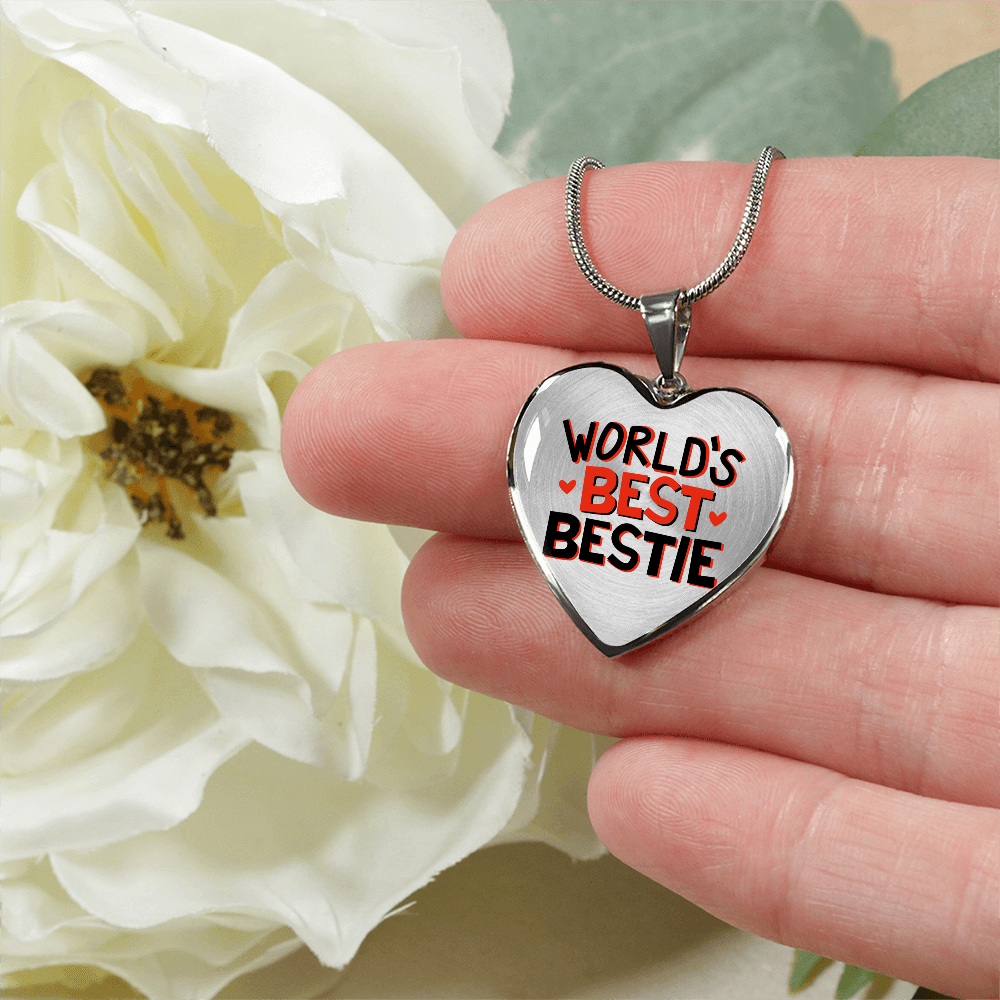 World's Best Bestie Heart Shaped Necklace Gift For Her