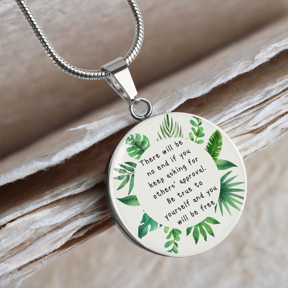 Encouragement Self Esteem Boaster Circle Pendant Gift For Her