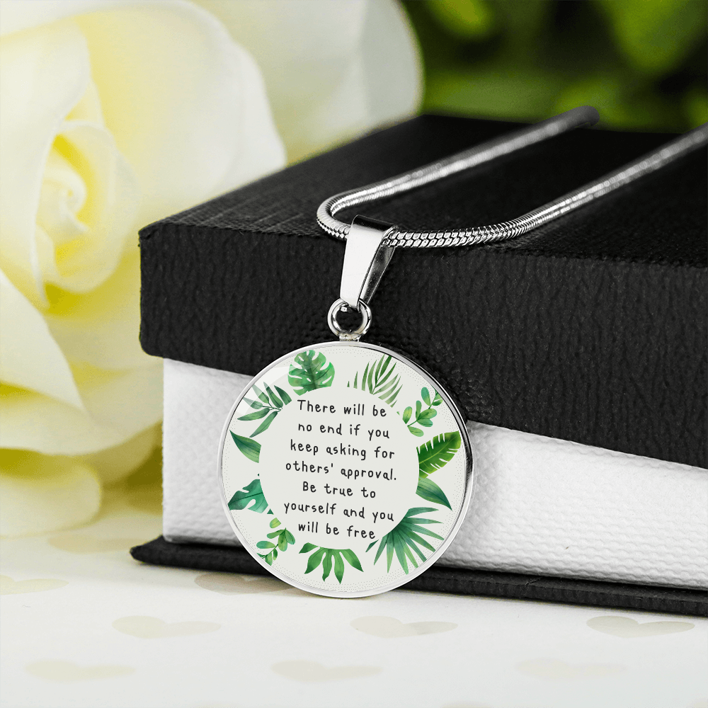 Encouragement Self Esteem Boaster Circle Pendant Gift For Her