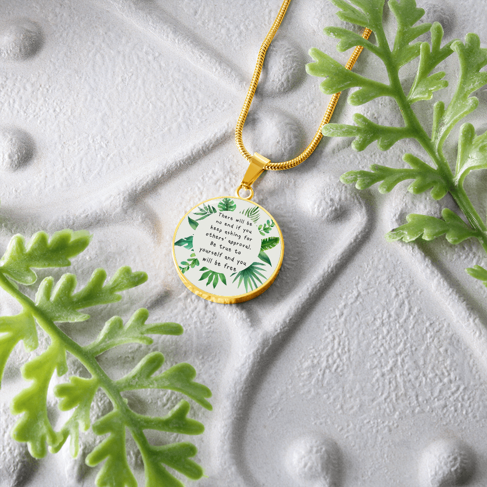 Encouragement Self Esteem Boaster Circle Pendant Gift For Her