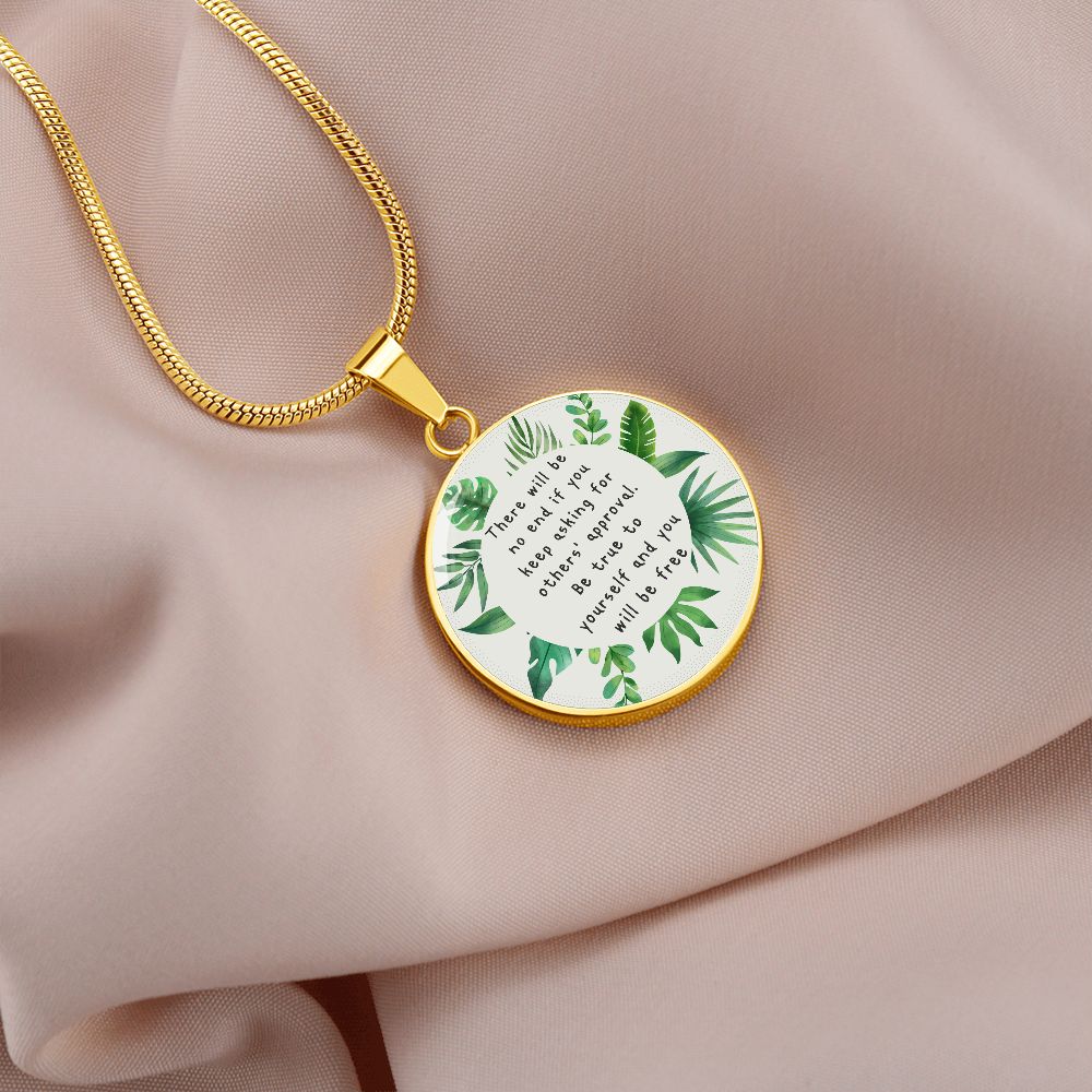 Encouragement Self Esteem Boaster Circle Pendant Gift For Her
