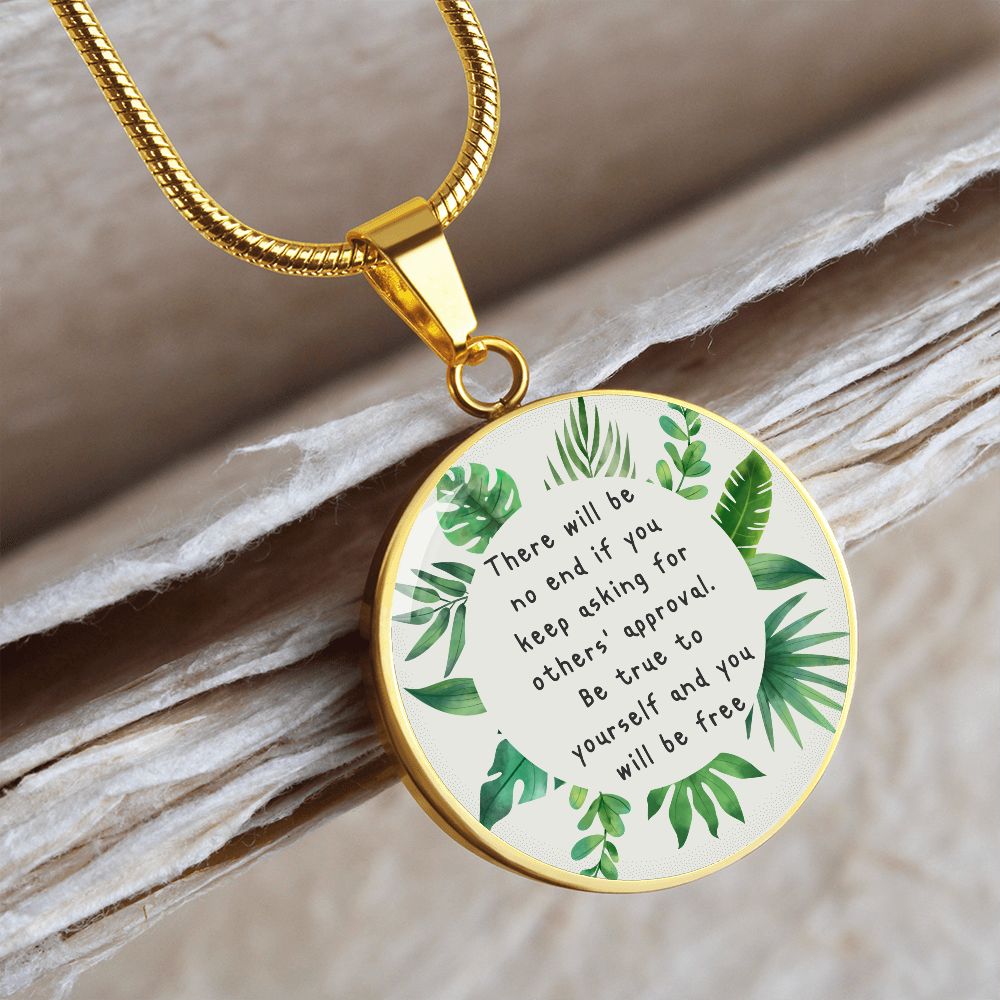 Encouragement Self Esteem Boaster Circle Pendant Gift For Her