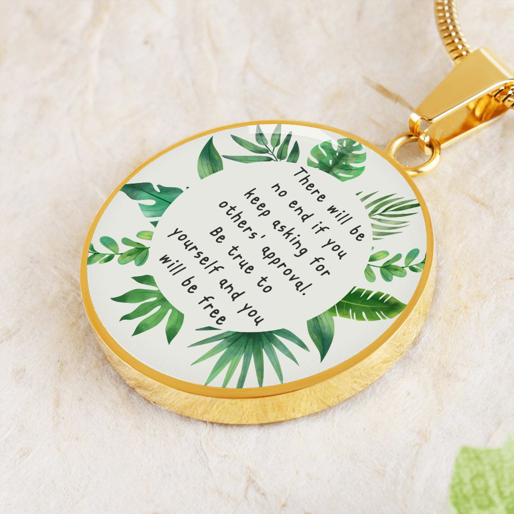 Encouragement Self Esteem Boaster Circle Pendant Gift For Her