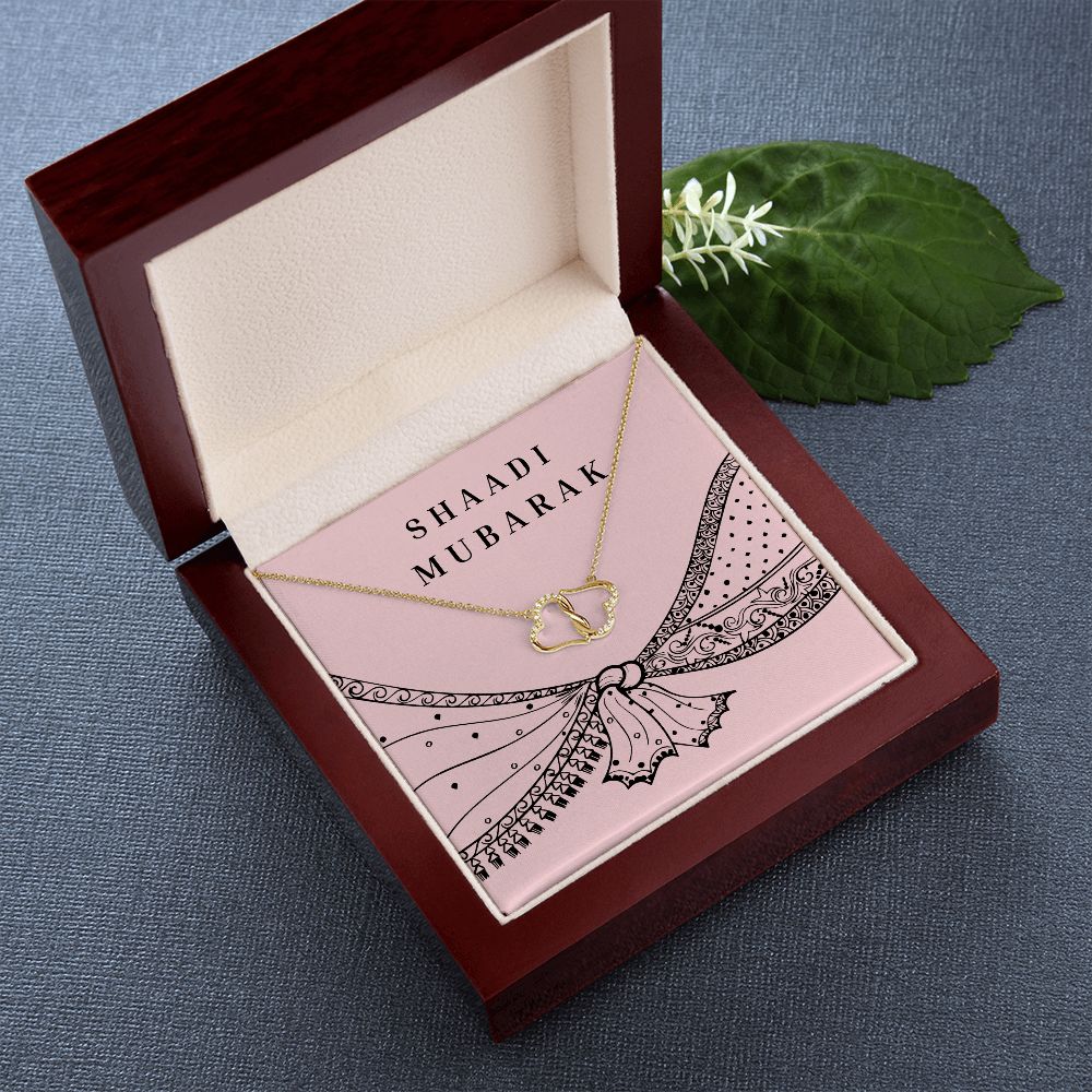 Shaadi Mubarak Everlasting Love Interlocking Hearts Necklace Gift For The Bride