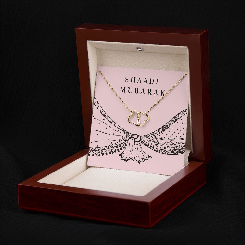 Shaadi Mubarak Everlasting Love Interlocking Hearts Necklace Gift For The Bride