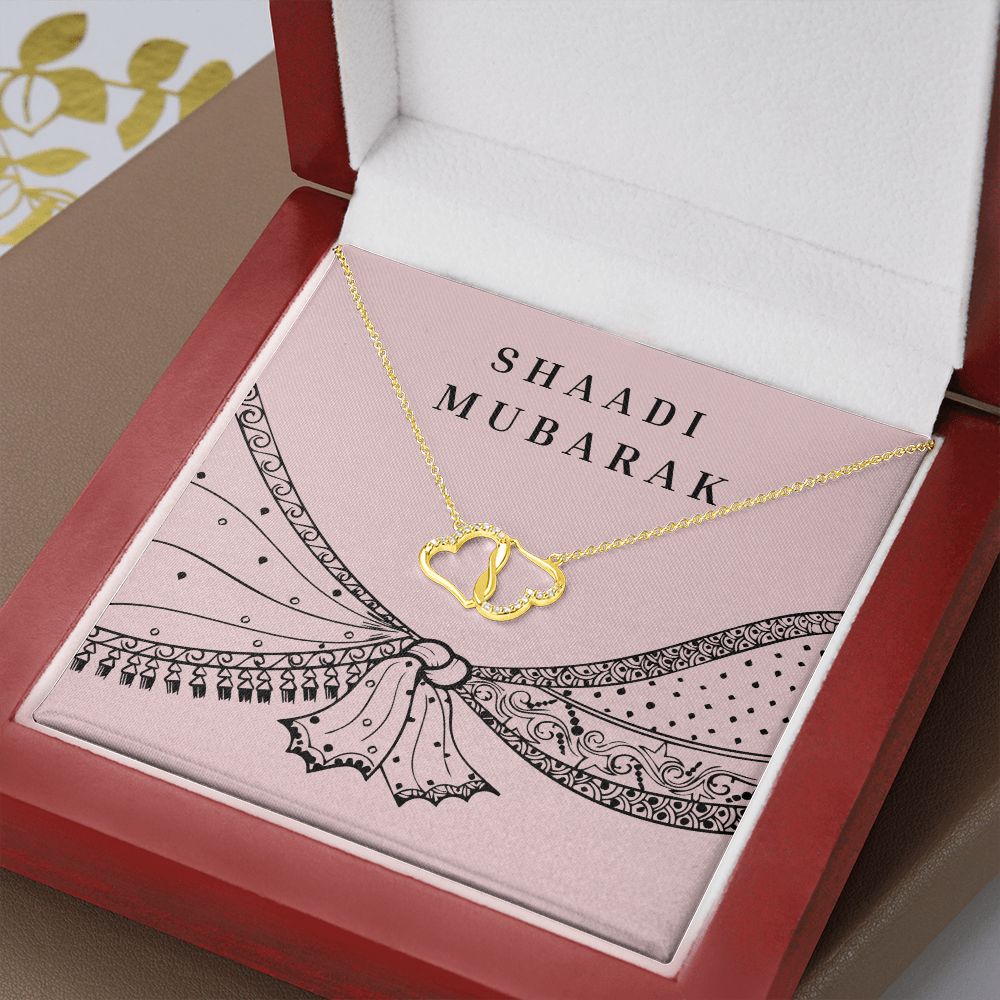 Shaadi Mubarak Everlasting Love Interlocking Hearts Necklace Gift For The Bride