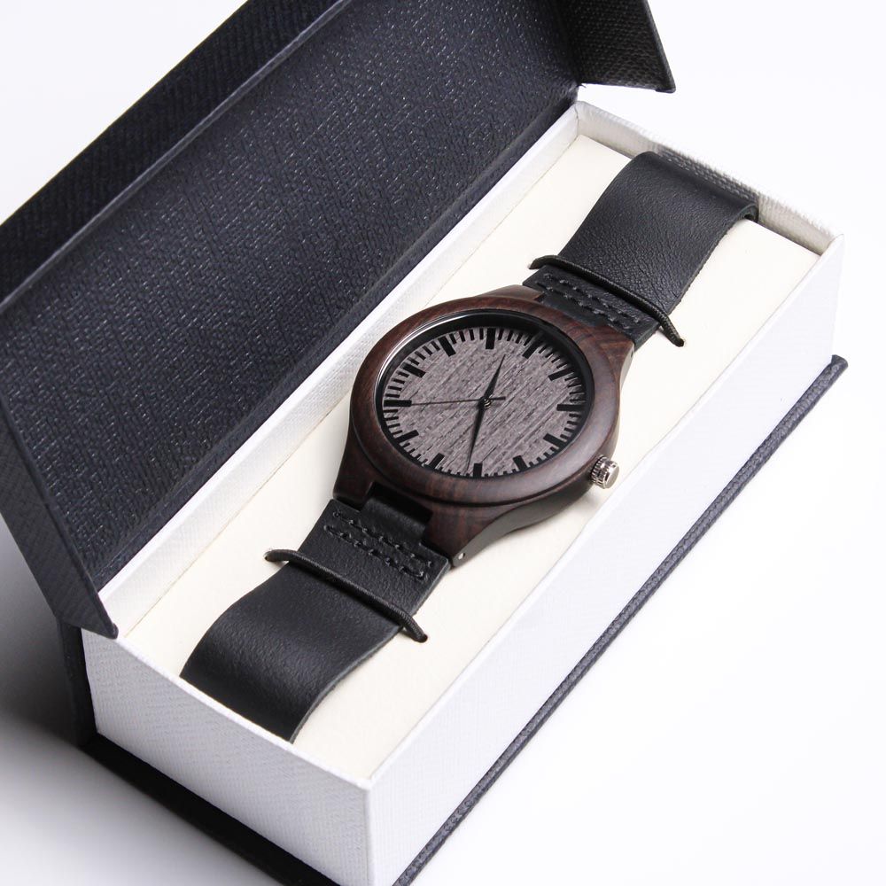 Thank You For Being In My Life Engraved Wooden Watch For Men