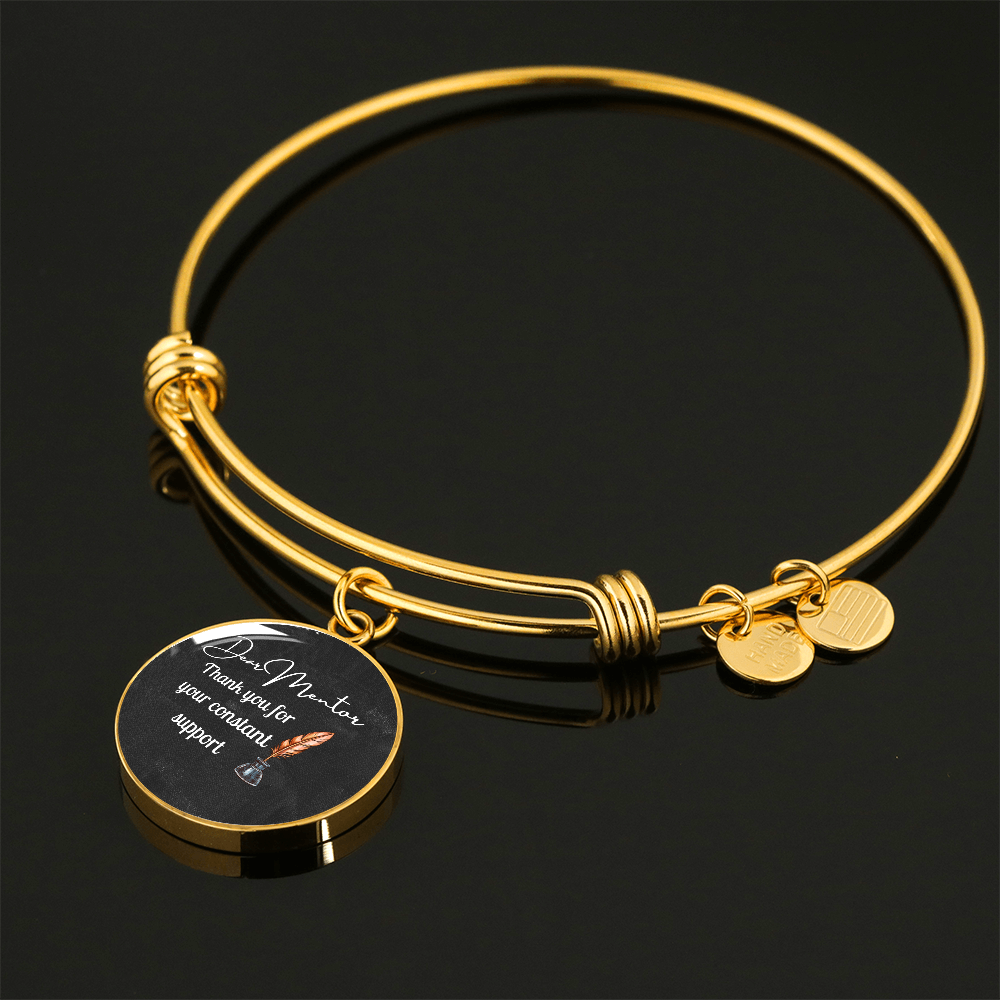 Dear Mentor Circle Bangle Gift For Her
