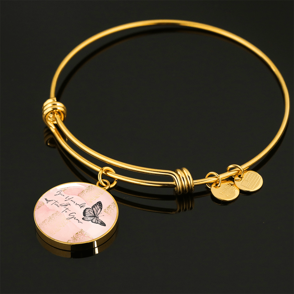 Give Yourself Time Morale Booster Circle Bangle Gift For Her