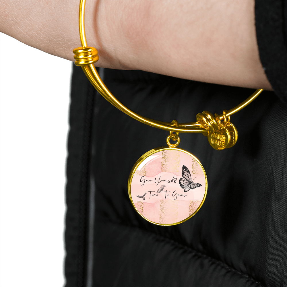 Give Yourself Time Morale Booster Circle Bangle Gift For Her